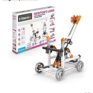 Discovering STEM Newton's Laws Catapult Building Kit - Orange & White